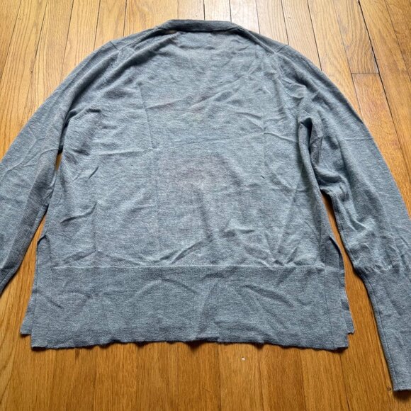 Zadig & Voltaire Size L Gray Liruius Peace Sign Rainbow Graphic Cashmere Sweater - Picture 13 of 14